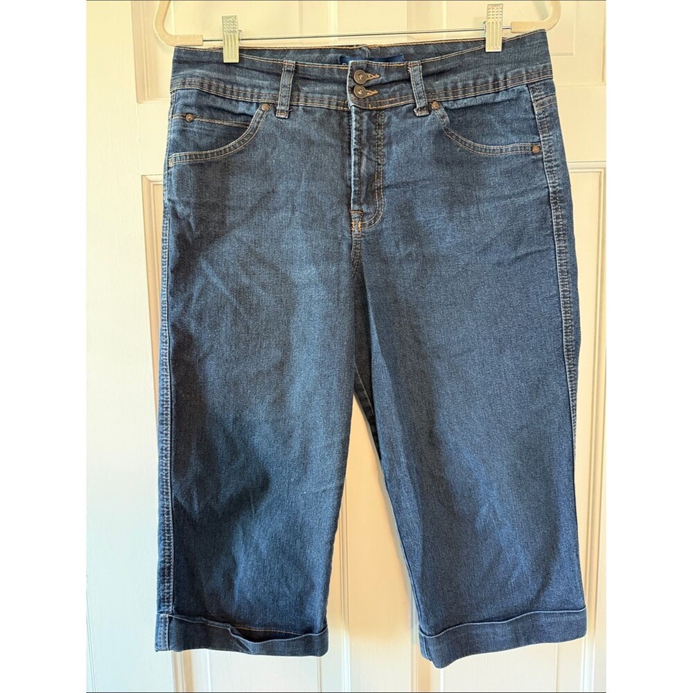 Bandolino Blu Dark Wash Denim Capri Pants Size 8